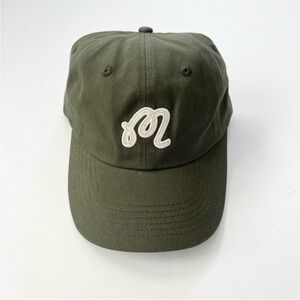 Malbon Washed Applique Cap Cypress Green